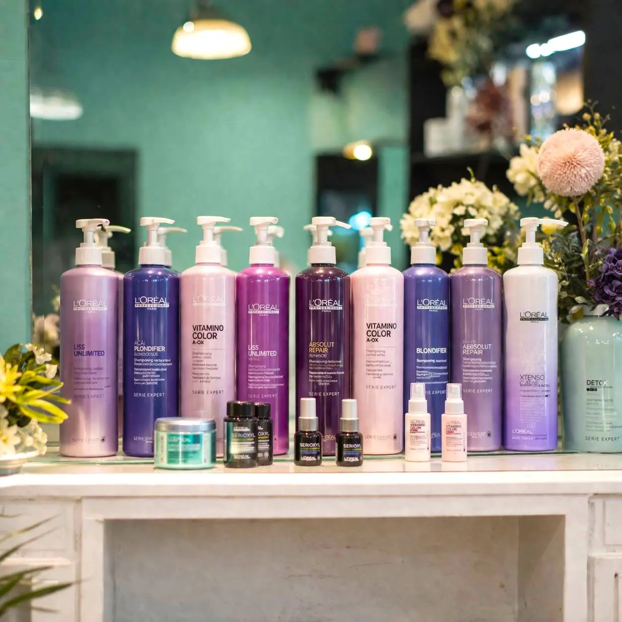 Premium beauty products used in salon